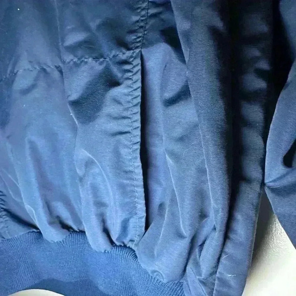 VTG 80s Penfeld Men’s 1/4 Snap Pullover. Sz: M. Navy w/ Grey Horizontal Stripe. - Picture 5 of 15